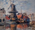 Die Windmühle auf dem Onbekende Canal Amsterdam 1874 Claude Monet